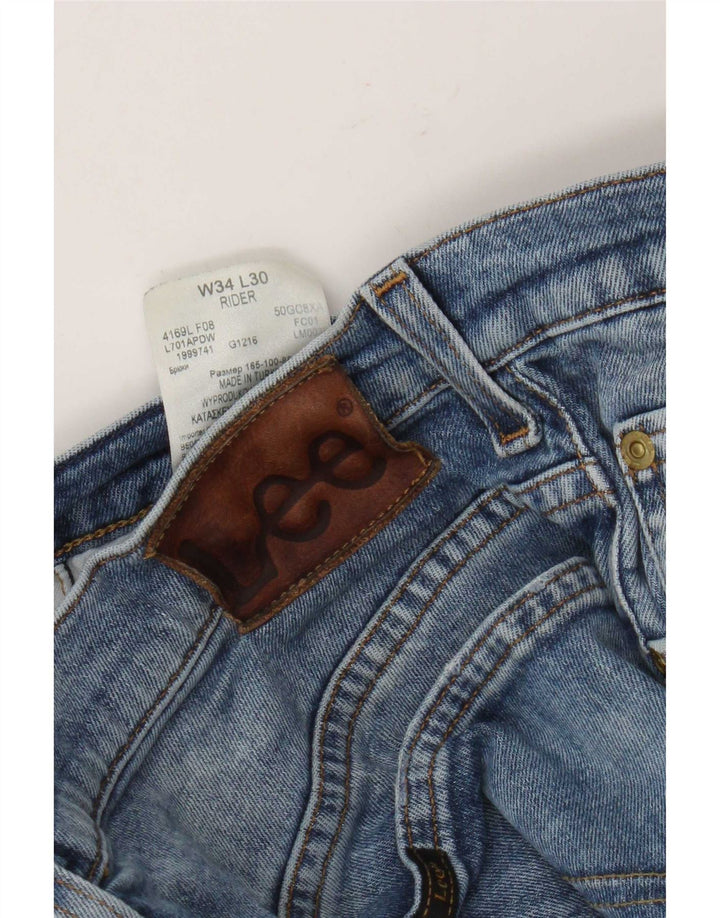 Blugi Lee Rider Straight pentru bărbați W34 L26 Bumbac albastru
