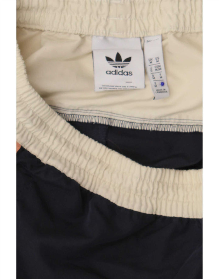 Pantaloni scurți de înot Adidas pentru bărbați, medii, bleumarin, poliester color bloc