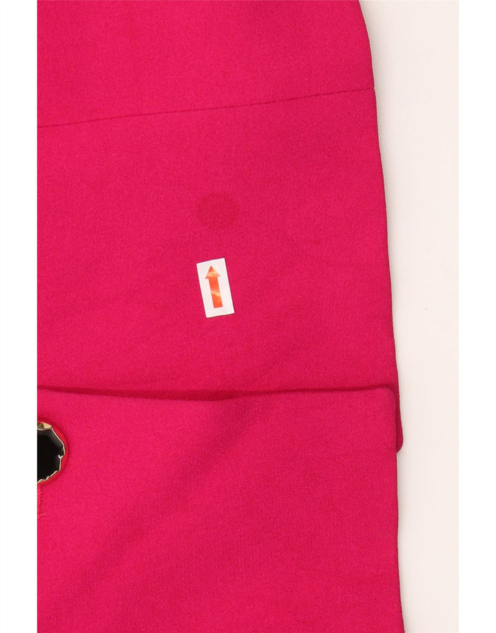 MARINA RINALDI Jachetă Blazer Femei cu 3 Nasturi Mărimea 19 Mic Roz