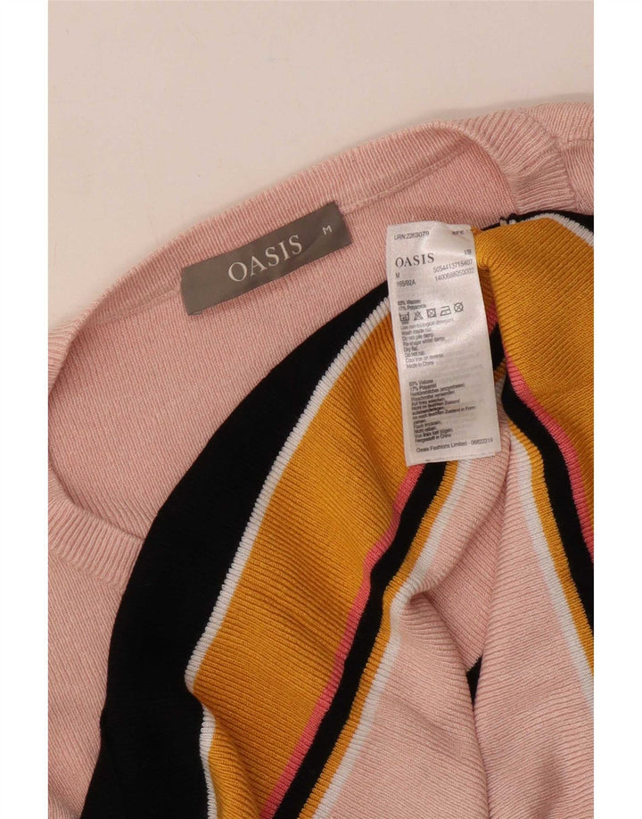 Pulover Oasis pentru femei cu gât de barcă UK 12 Medium, cu dungi multicolore