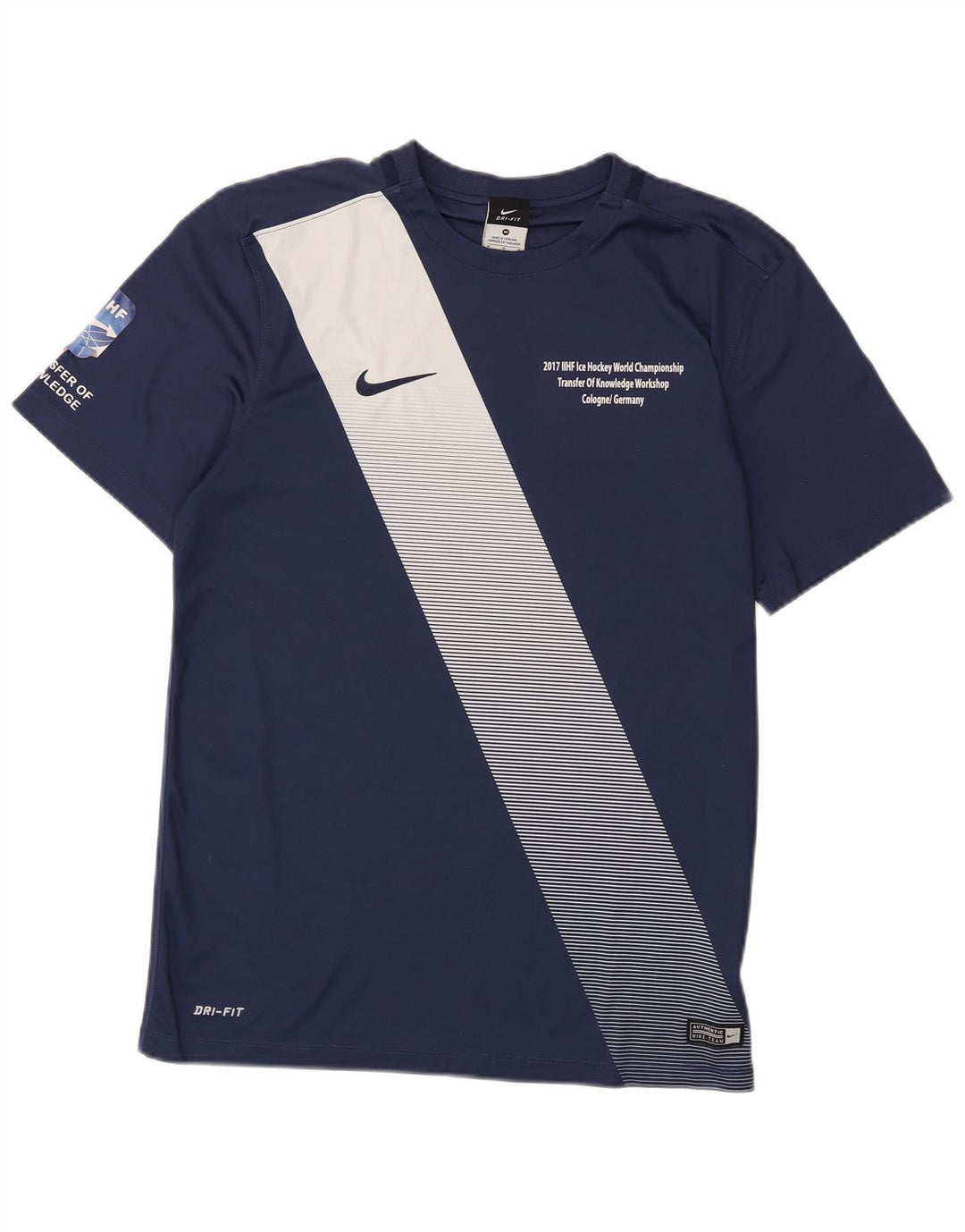Tricou grafic Nike Dri Fit pentru bărbați Top Mediu Bleumarin Colorblock