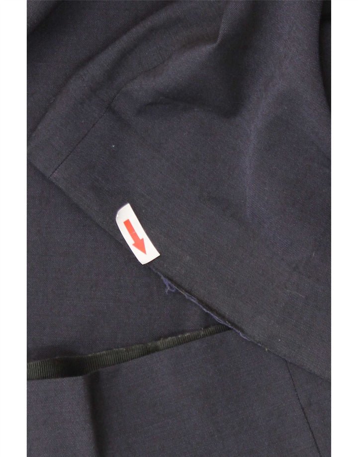 Pantaloni de costum pentru bărbați Marks & Spencer, cu tăiere obișnuită, L44 L31 Lână bleumarin