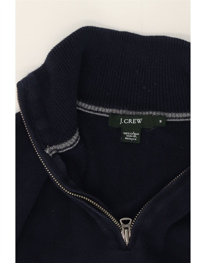 Pulover J. Crew pentru bărbați, cu fermoar și gât, bumbac, albastru bleumarin mediu