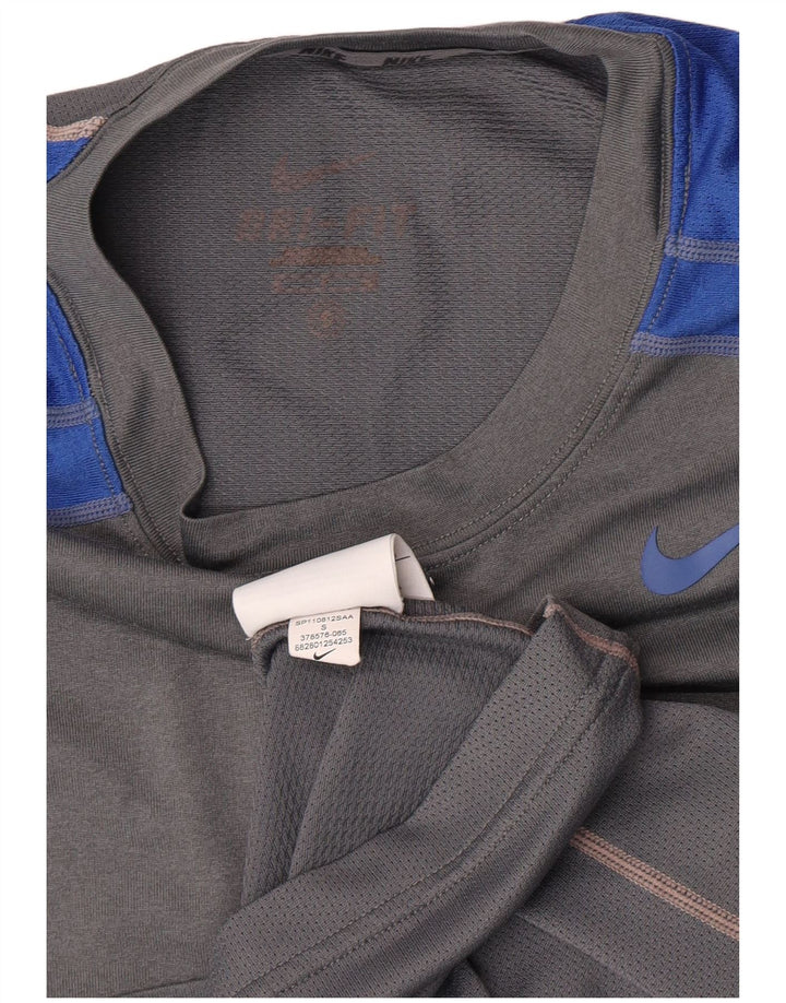 Tricou pentru bărbați Nike Top mic, gri, poliester color bloc