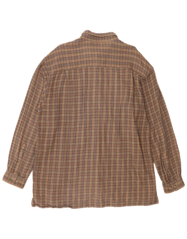 Cămașă de flanel pentru bărbați Columbia 2XL, bumbac cu carouri maro