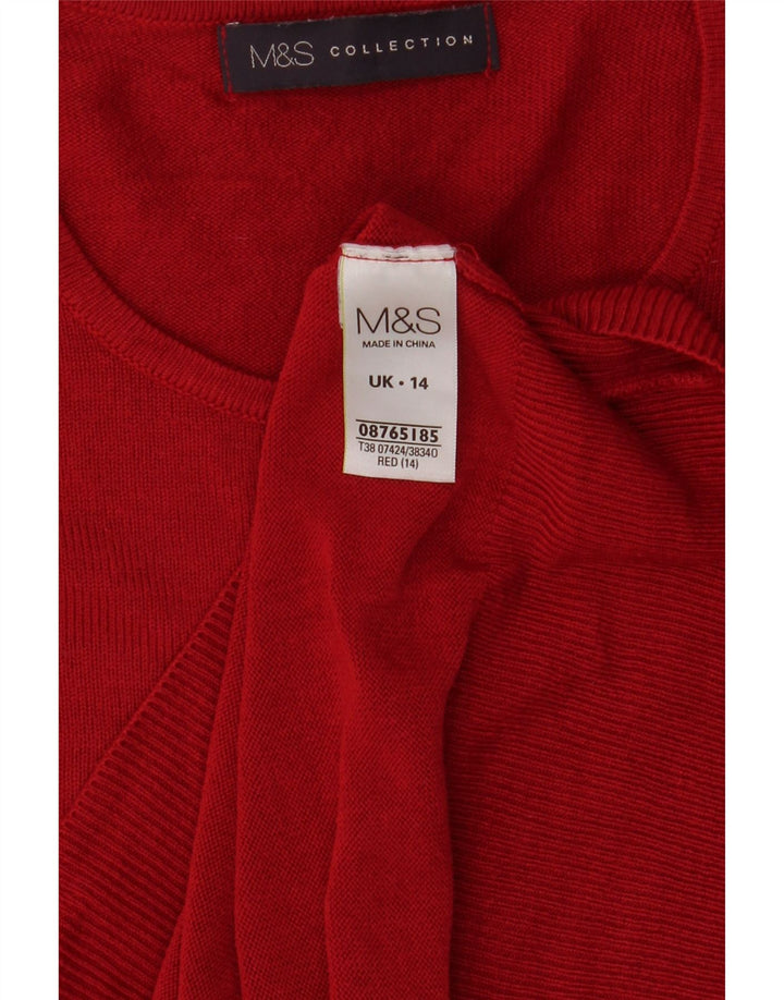 Pulover pentru femei Marks & Spencer cu gât roșu mare UK 14