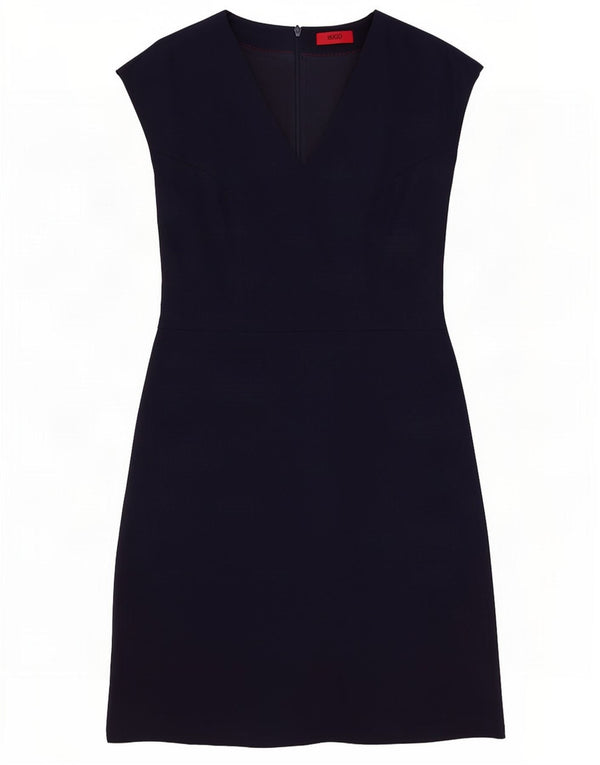 Rochie A-Line pentru femei Hugo Boss UK 12 Medium Bleumarin Bumbac