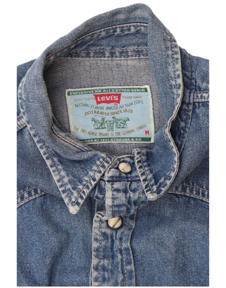 Cămașă de blugi pentru bărbați Levi's, bumbac albastru mediu