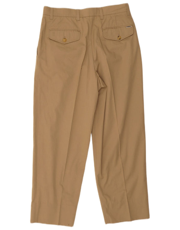 Pantaloni Chino Crop Pegged Bărbați Fila IT 48 Medium W30 L26 Bej Bumbac
