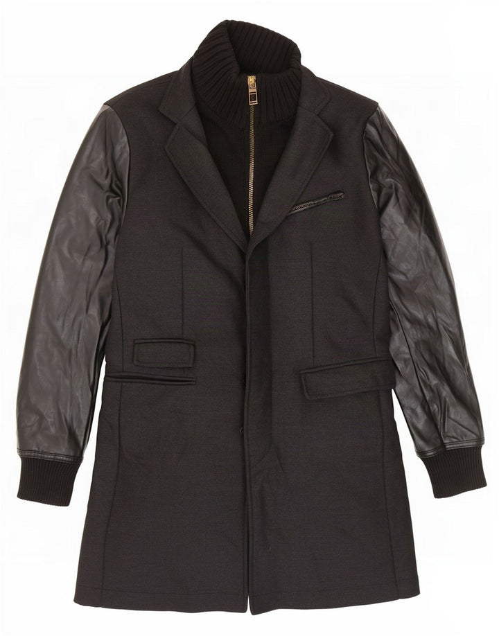 Pardesiu pentru bărbați Zara UK 44 2XL Negru Poliester