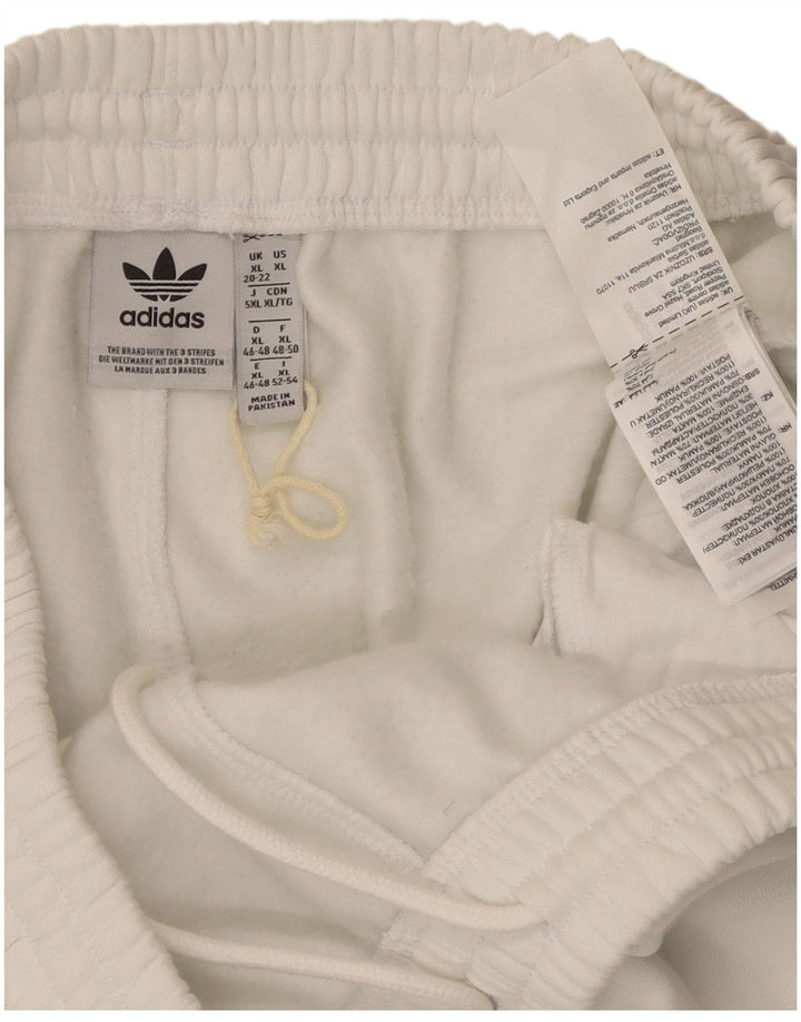 Pantaloni scurți sport ADIDAS pentru femei UK 20/22 XL bumbac alb