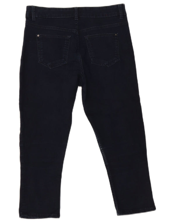 Blugi skinny Capri pentru femei Marks & Spencer UK 10 Small W29 L21 Bleumarin