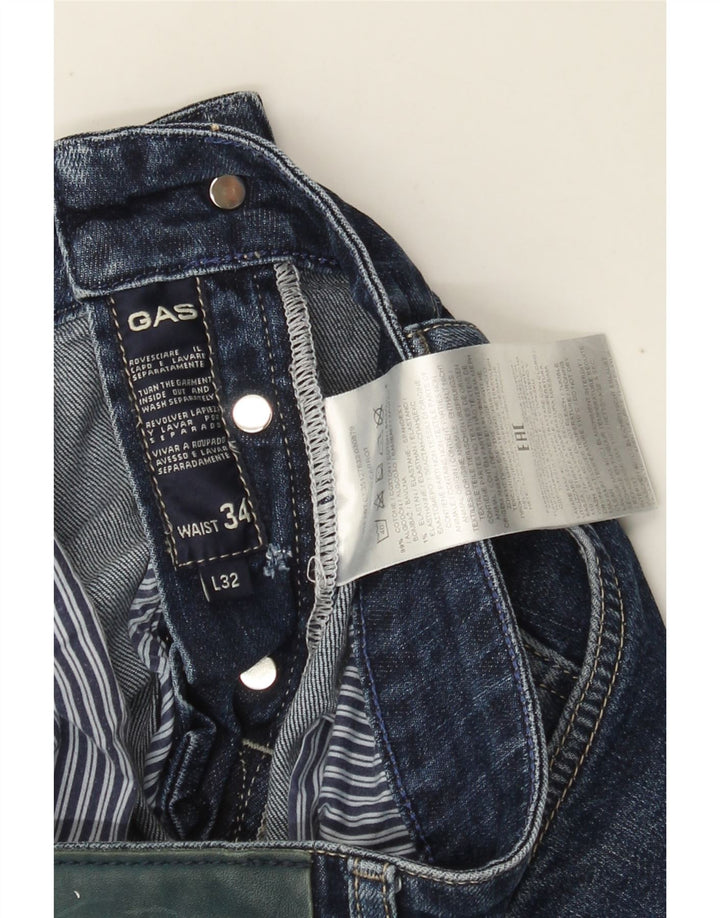 Blugi subțiri pentru bărbați Gas W34 L32 Bumbac bleumarin