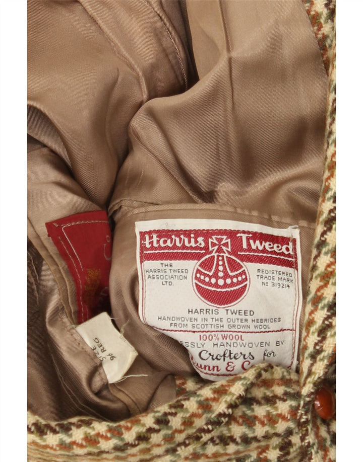 Jachetă pentru bărbați Harris Tweed, cu 3 nasturi, UK 36, lână verde mică