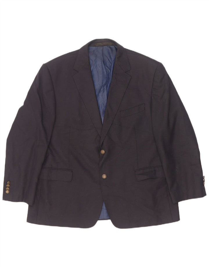 Jachetă pentru bărbați Marks & Spencer, cu 2 nasturi, UK 46 XL, poliester bleumarin