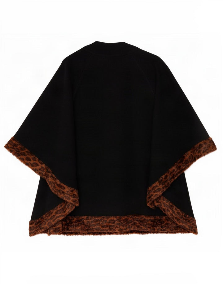 Palton vintage pentru femei IT 42 Medium Black Animal Print Lână