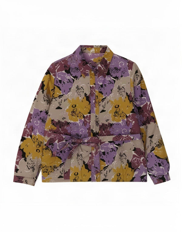 Cămașă vintage pentru femei UK 16 mare, multicoloră, florală