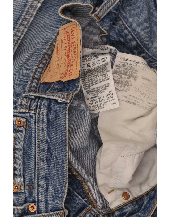 Blugi drepti pentru bărbați Levi's 501 W34 L27 Bumbac albastru
