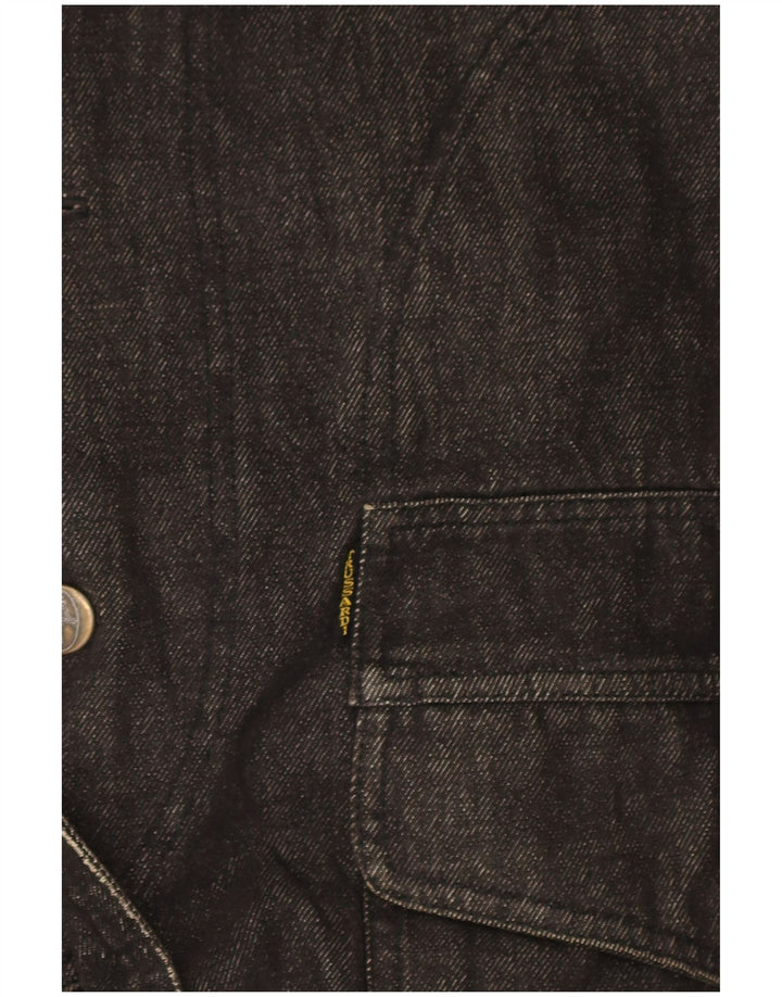 Palton Trussardi pentru bărbați din denim UK 40 mare bumbac bleumarin
