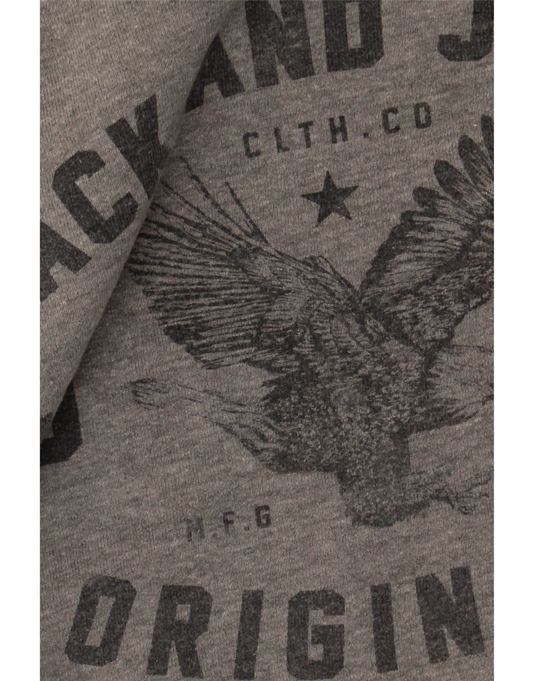 Jack & Jones Pulover grafic pentru bărbați, bumbac mic, gri
