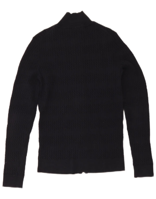 Pulover cardigan cu fermoar complet Tommy Hilfiger pentru femei UK 10 Mic bleumarin