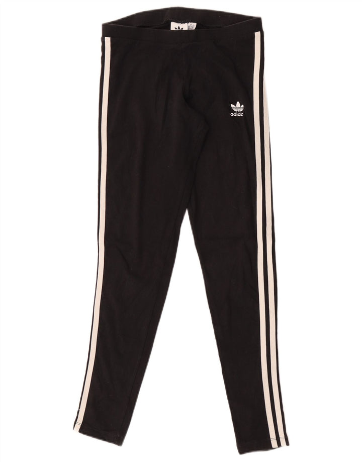 Leggings pentru femei Adidas UK 10 mic bumbac negru