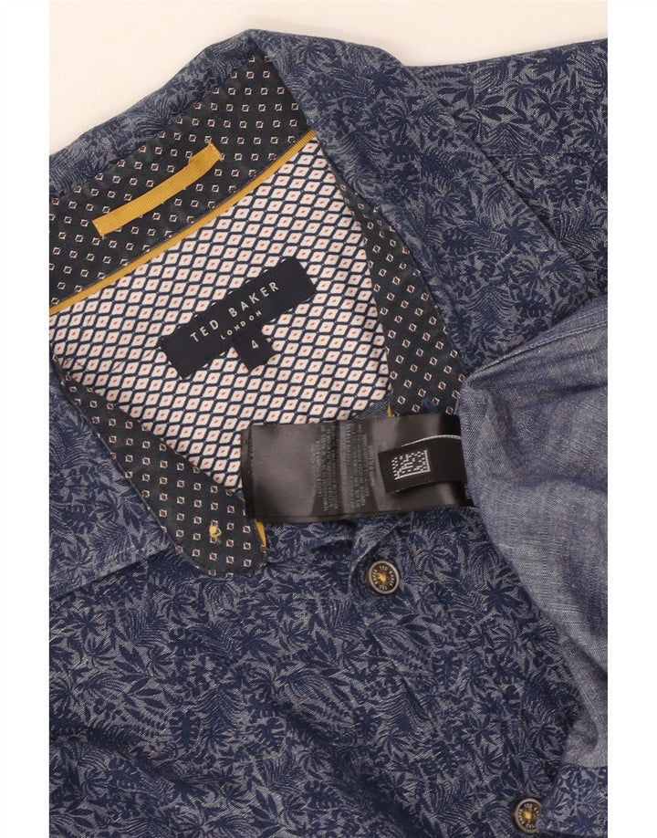 Cămașă pentru bărbați TED BAKER Mărimea 4 mare, albastru, bumbac floral