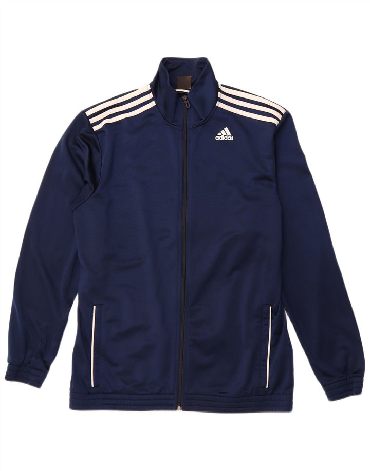 Jachetă de trening pentru bărbați ADIDAS UK 44/46 Poliester mare, albastru bleumarin
