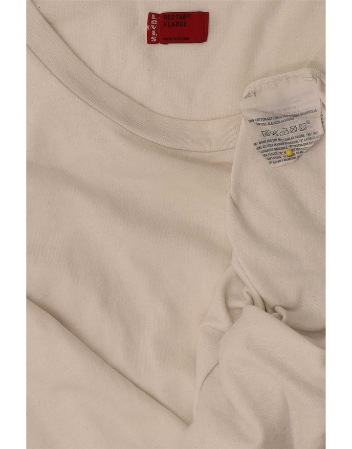 Levi's Top pentru bărbați cu mânecă lungă XL, bumbac alb