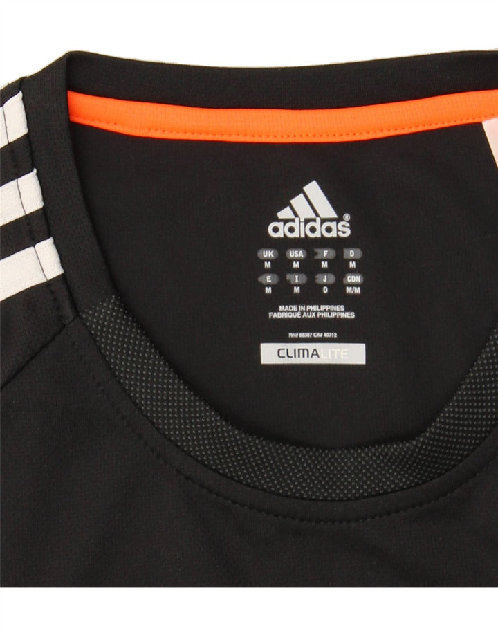 ADIDAS Mens Climalite T-Shirt Top Medium Black Polyester Vintage Adidas and Second-Hand Adidas from Messina Hembry 