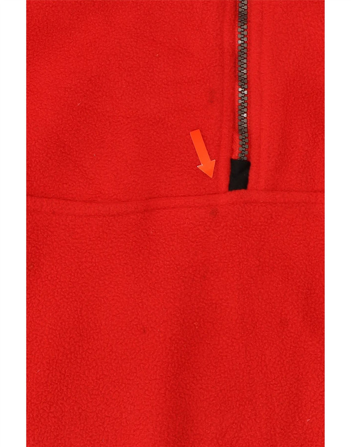 IZOD Mens Zip Neck Fleece Jumper 2XL Red Colourblock Polyester Vintage Izod and Second-Hand Izod from Messina Hembry 