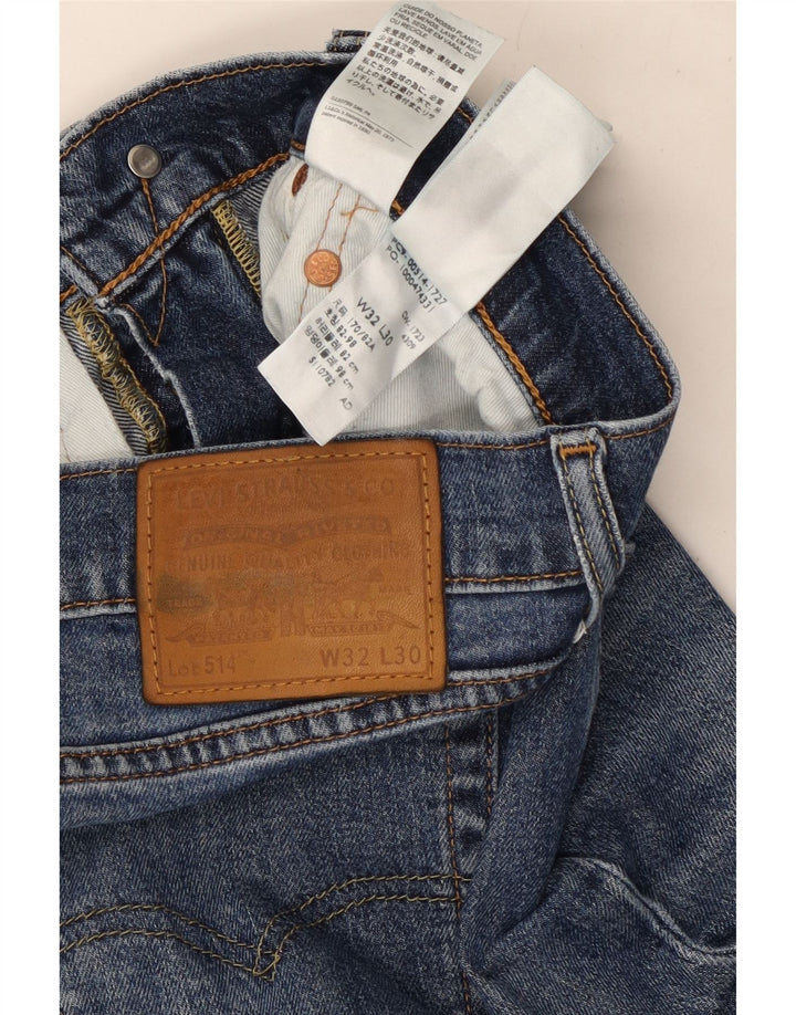 Blugi drepți distressed 514 Levi's pentru bărbați L32 L30 Bumbac albastru