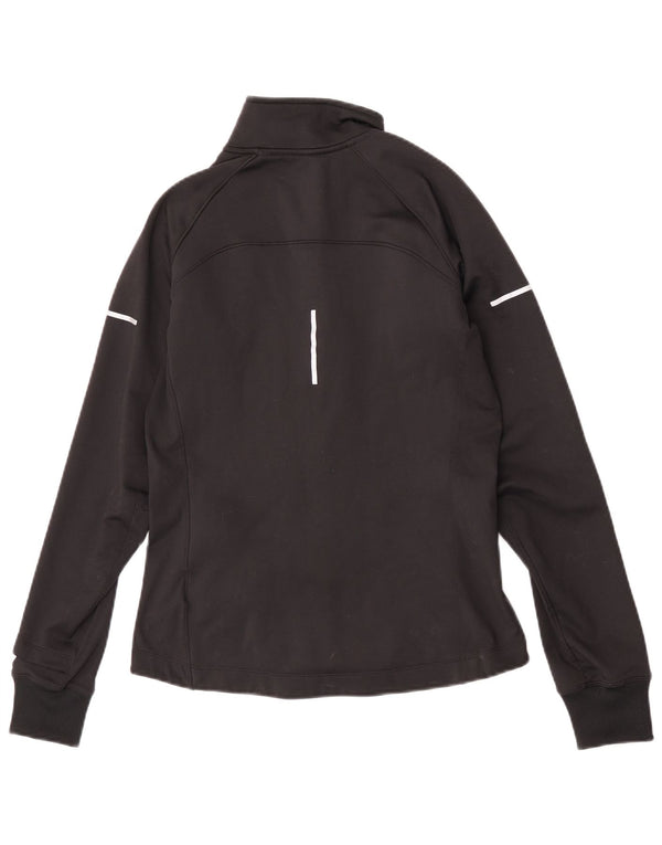 Jachetă de top pentru trening Nike Dri Fit pentru femei UK 10 Poliester negru mic