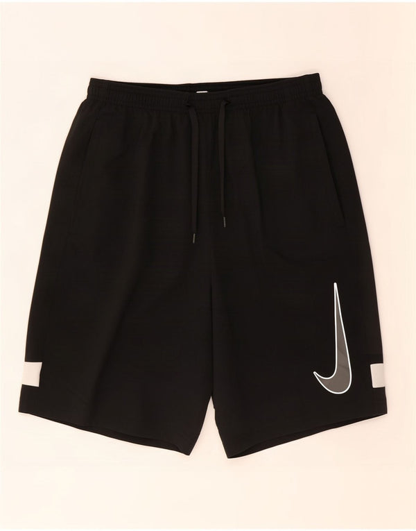 Pantaloni scurți sport Nike Dri Fit Graphic pentru băieți 13-14 ani XL, negru, color block