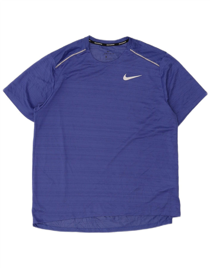 Tricou pentru bărbați Nike Dri Fit Top XL poliester cu dungi albastre