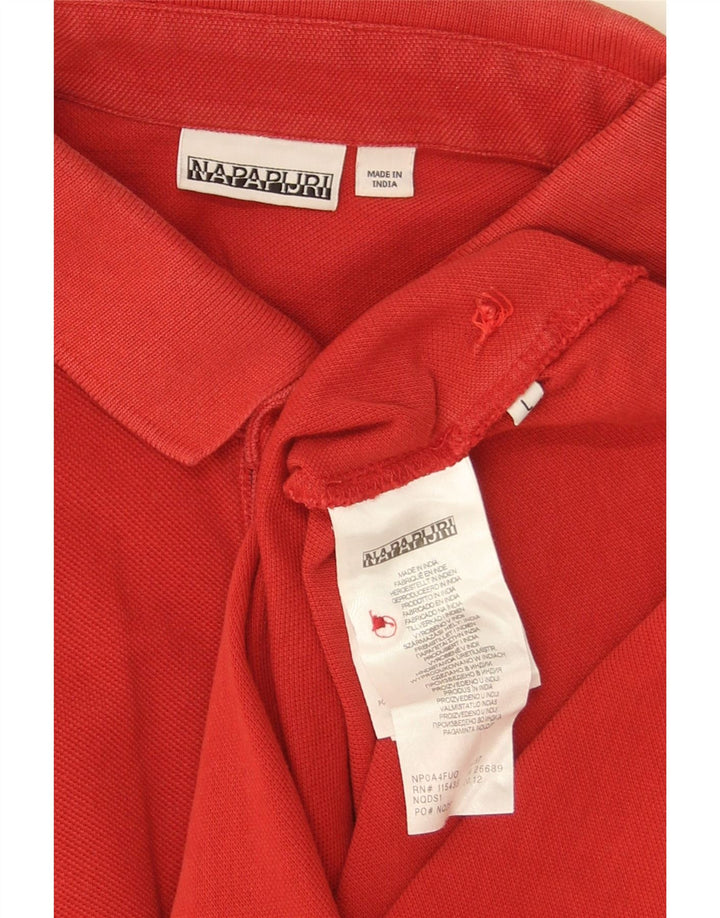 Tricou polo Napapijri pentru bărbați, bumbac roșu mare