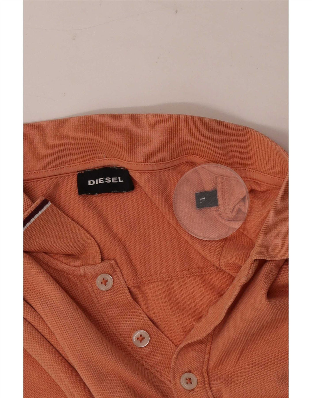 Tricou polo pentru bărbați Diesel mare portocaliu