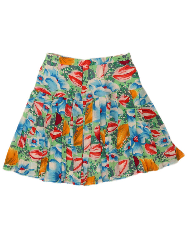 Fusta plisată Vintage pentru femei W28 Medium Multicolor Floral