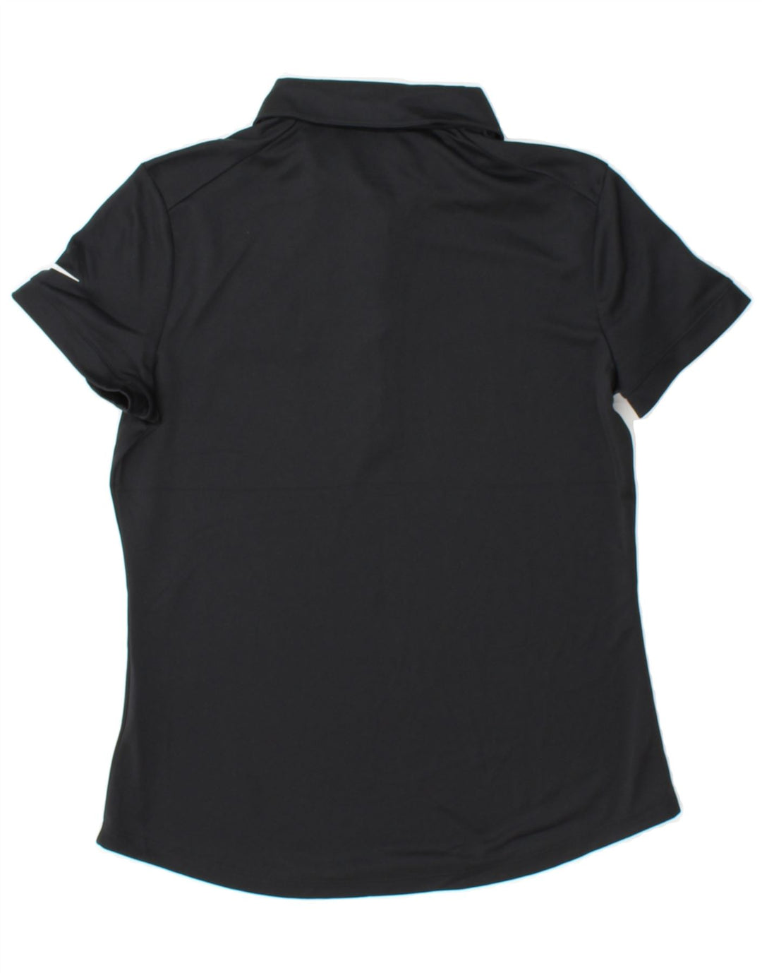 NIKE Womens Windsor Polo Shirt UK 12 Medium Black Polyester Vintage Nike and Second-Hand Nike from Messina Hembry 