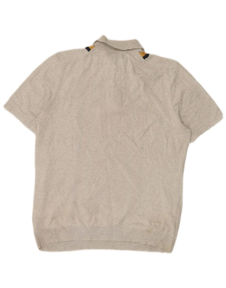 Tricou polo pentru bărbați Marks & Spencer, bumbac cu dungi gri mari