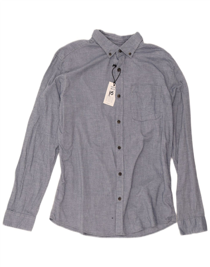 Cămașă de flanel Jack & Jones pentru bărbați, mare, albastru, din bumbac