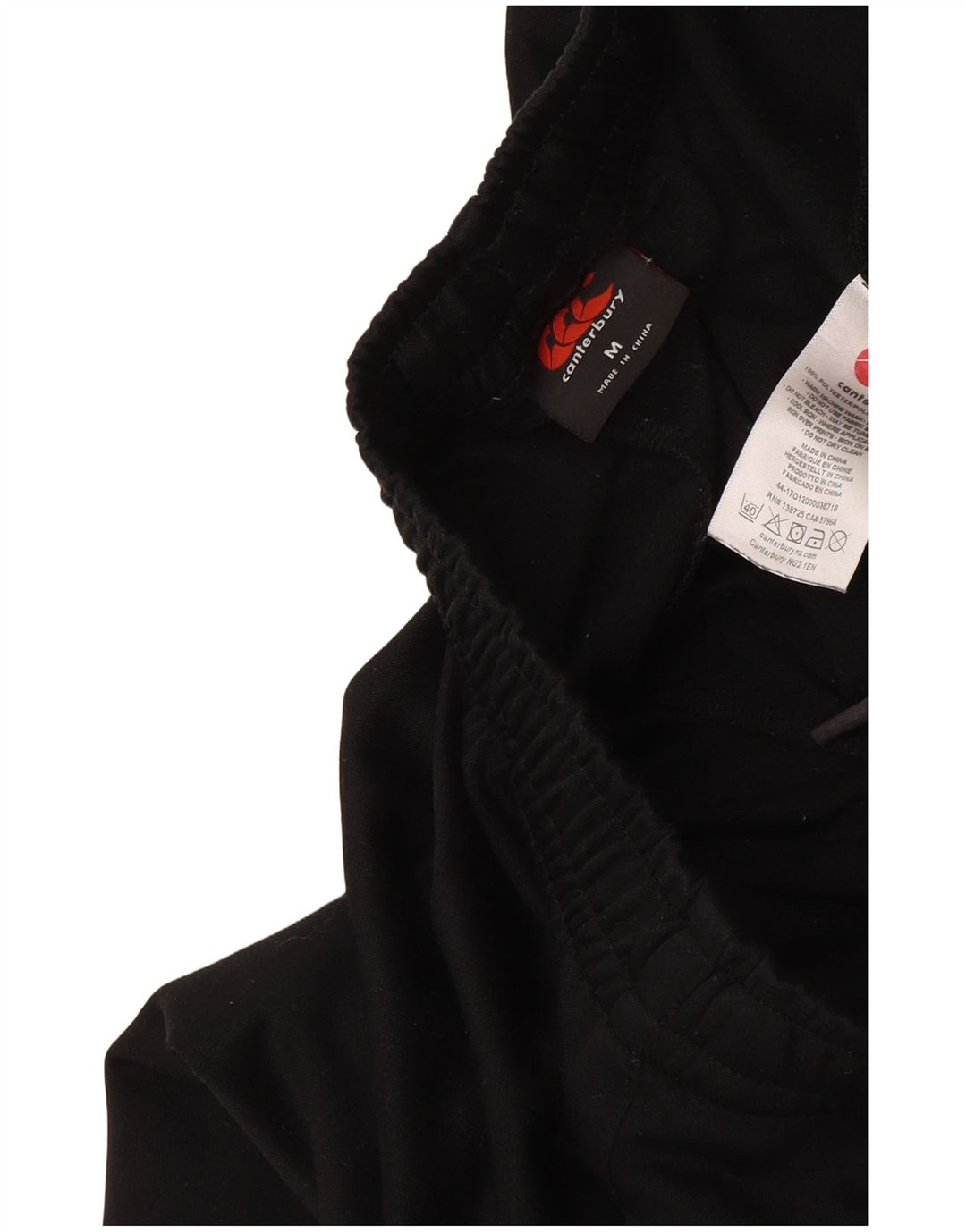 Pantaloni de trening grafic Canterbury pentru bărbați, poliester mediu negru