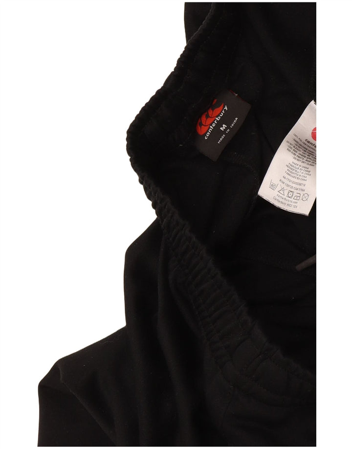 Pantaloni de trening grafic Canterbury pentru bărbați, poliester mediu negru
