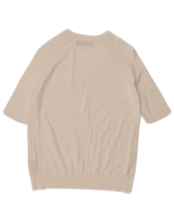 Pulover pentru femei Marks & Spencer cu gât de barcă UK 10 Small White