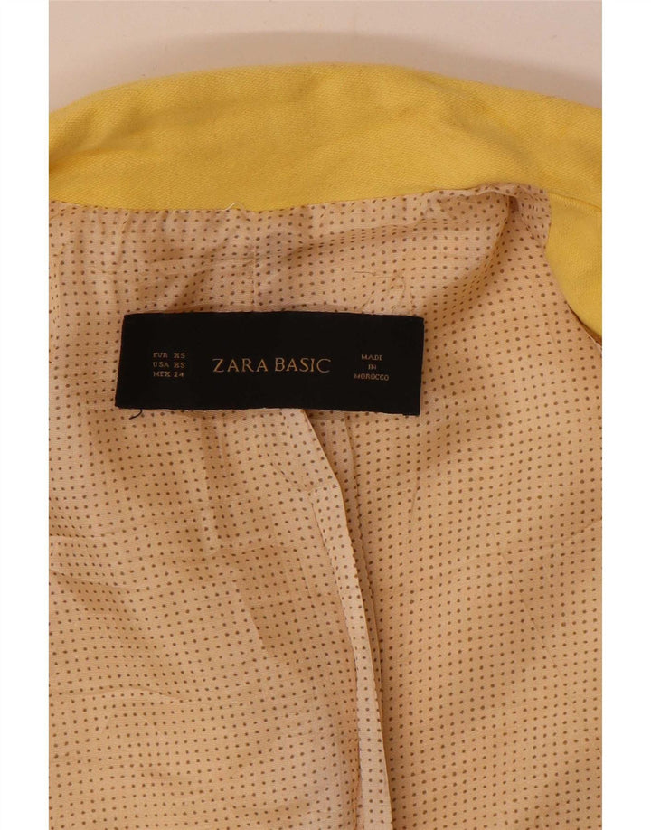 Jachetă pentru femei Zara cu 1 nasture, UK 6 XS Galben