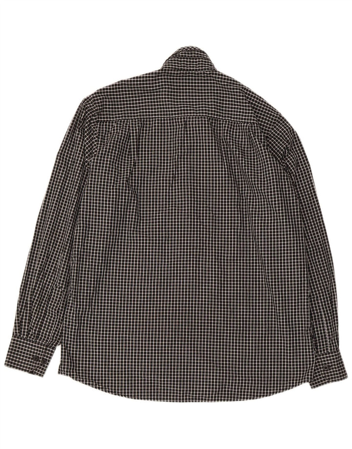 Cămașă pentru bărbați Pierre Cardin Regular Fit, cu carouri mari, negru
