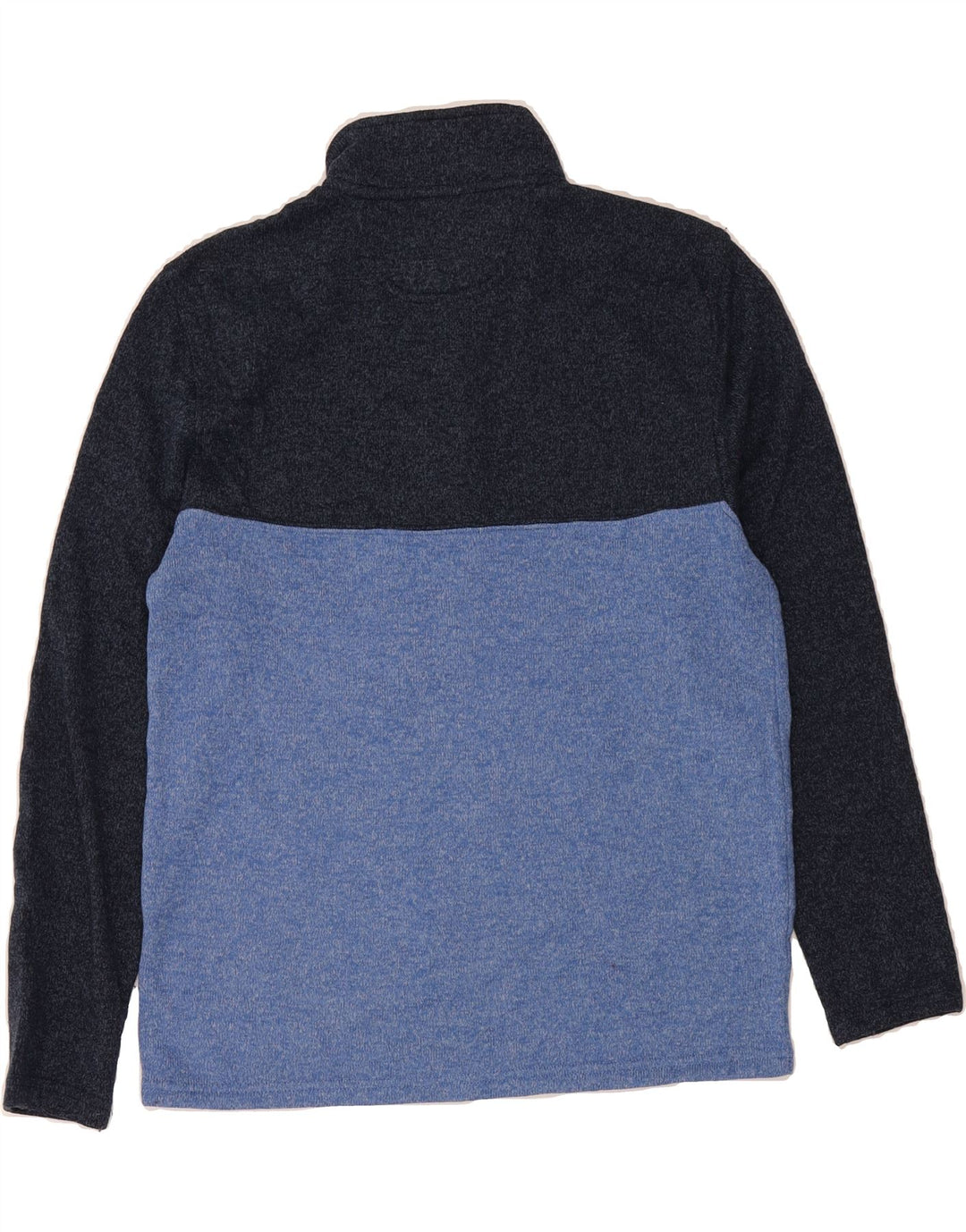 IZOD Mens Zip Neck Sweatshirt Jumper Medium Navy Blue Colourblock Vintage Izod and Second-Hand Izod from Messina Hembry 