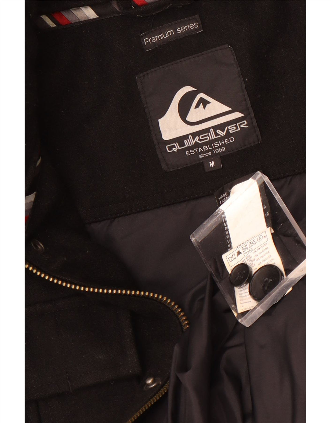 Jachetă Quiksilver pentru bărbați, UK 38, lână neagră medie