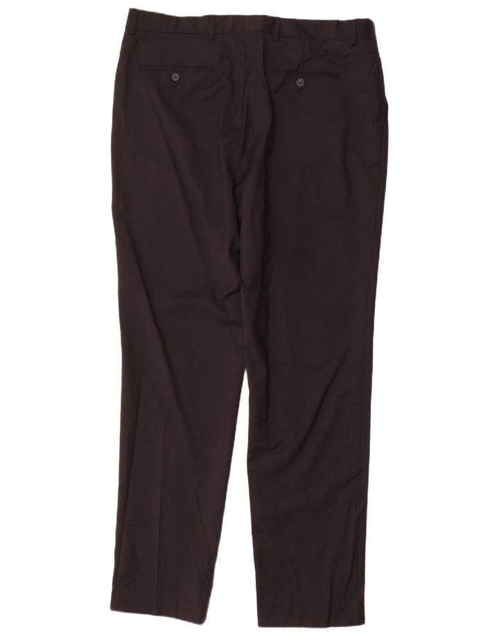 Pantaloni casual subțiri pentru bărbați Jaeger L38 L33 Lână neagră