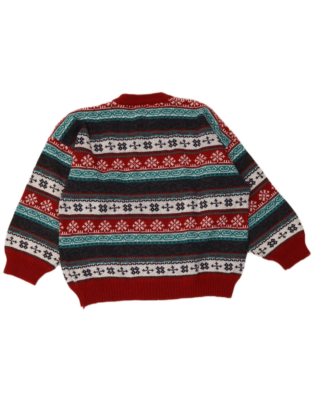 Pulover VINTAGE pentru femei cu decolteu rotund, UK 18 XL, multicolor, Fair Isle